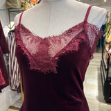 LENCERO TERCIOPELO BURDEOS