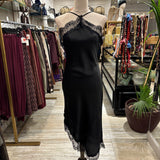 VESTIDO LENCERO ASIMETRICO NEGRO
