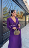 VESTIDO PLISADO PURPURA