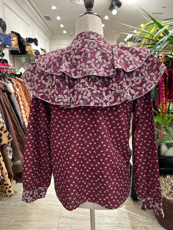 CAMISA VOLANTE ESTAMPADA