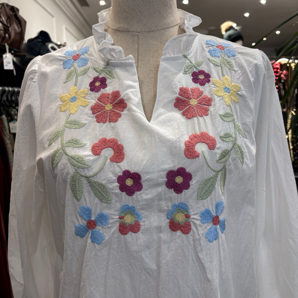 BLUSA BLANCA FLORES