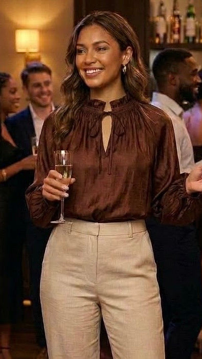 BLUSA SION MARRON