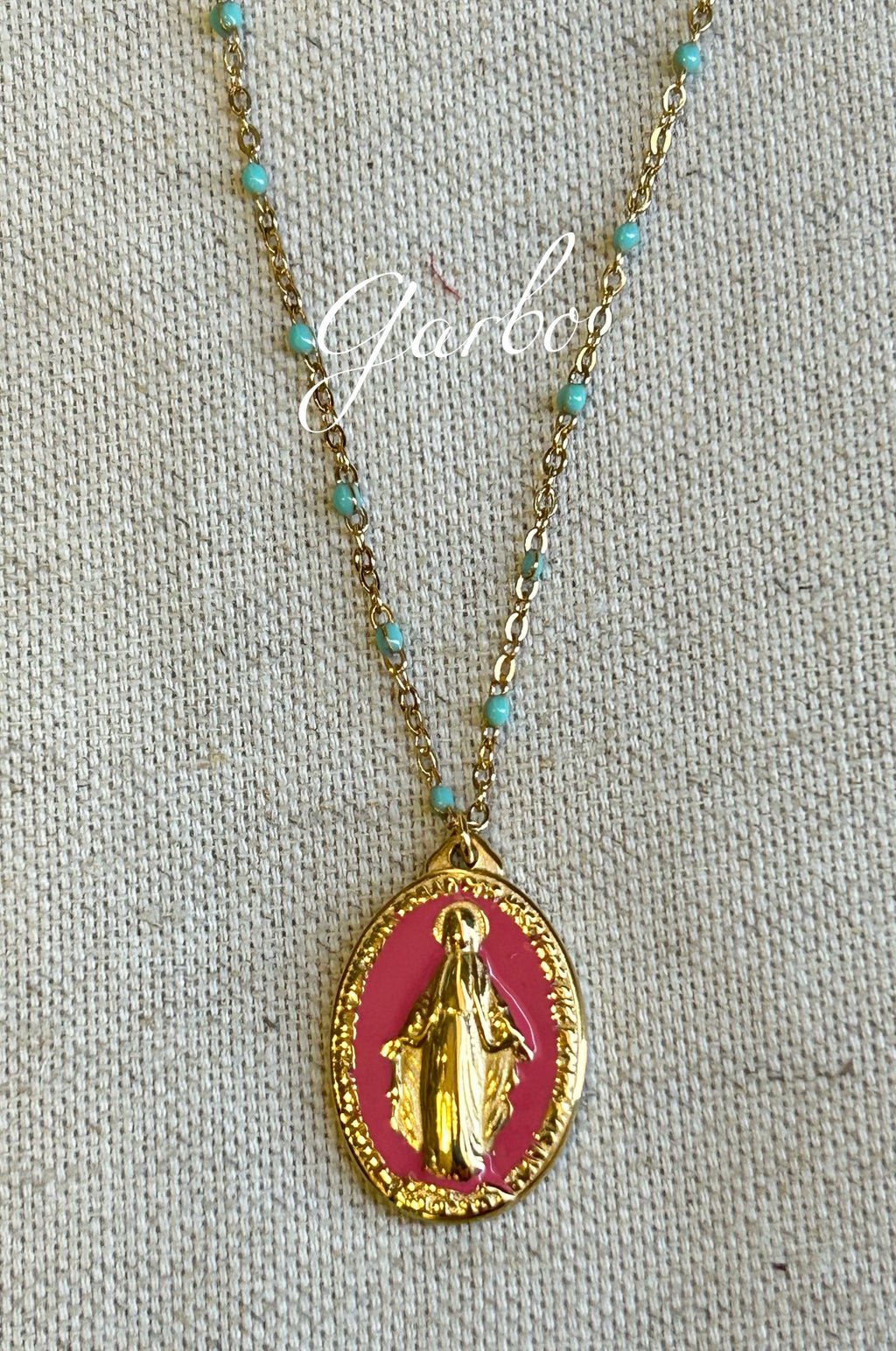 CADENA MILAGROSA ESMALTADA