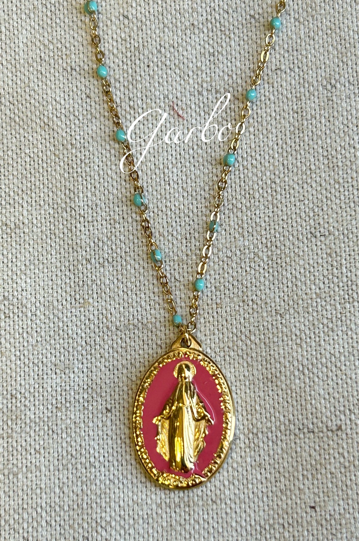 CADENA MILAGROSA ESMALTADA