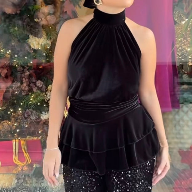 BODY TERCIOPELO NEGRO