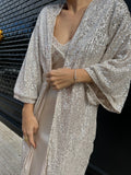 KIMONO DE LENTEJUELA BEIGE