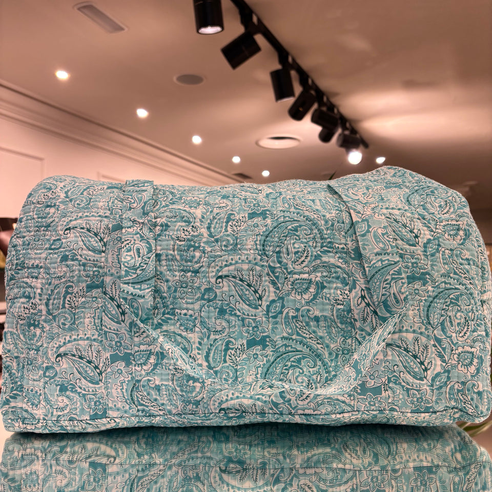 BOLSA ESTAMPADA DIBUJOS EN CELESTE