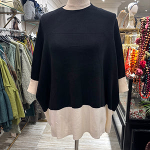 JERSEY AMPLIO NEGRO CON FRANJA BEIGE