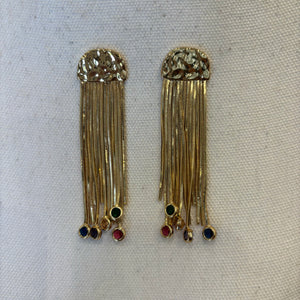 PENDIENTE FLECOS COLORES