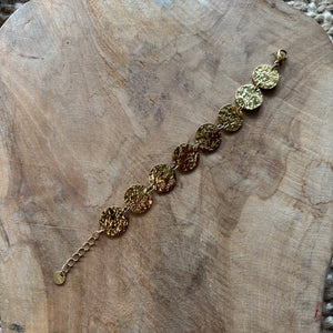 PULSERA CIRCULOS BROCADOS