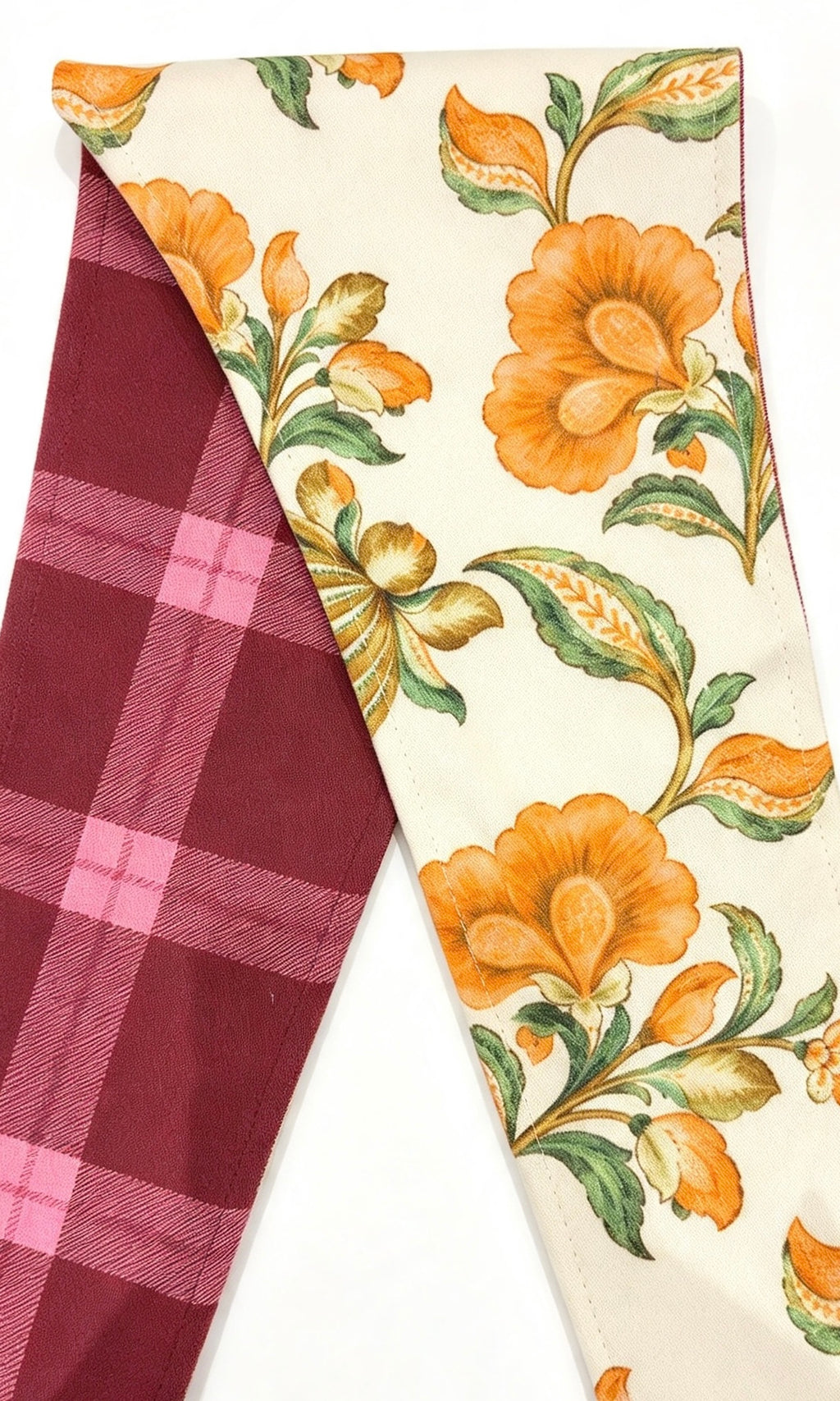FAJIN REVERSIBLE ESTAMPADO TARTAN Y FLORAL