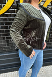 CHAQUETA TERCIOPELO VOLANTE