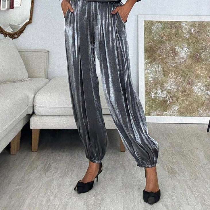 PANTALON BOMBACHO TORNASOL PLATEADO