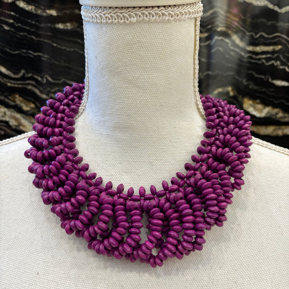 COLLAR DE MADERA BUGANVILLA