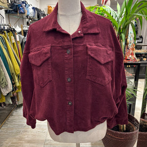 CHAQUETA DE PANA BURDEOS