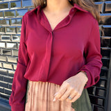CAMISA LISA BURDEOS