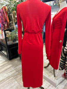 VESTIDO VOLANTE ROJO