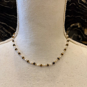 COLLAR CUENTAS PEQUEÑAS OJO DE TIGRE