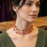 CHOKER PIEDRAS ROJAS