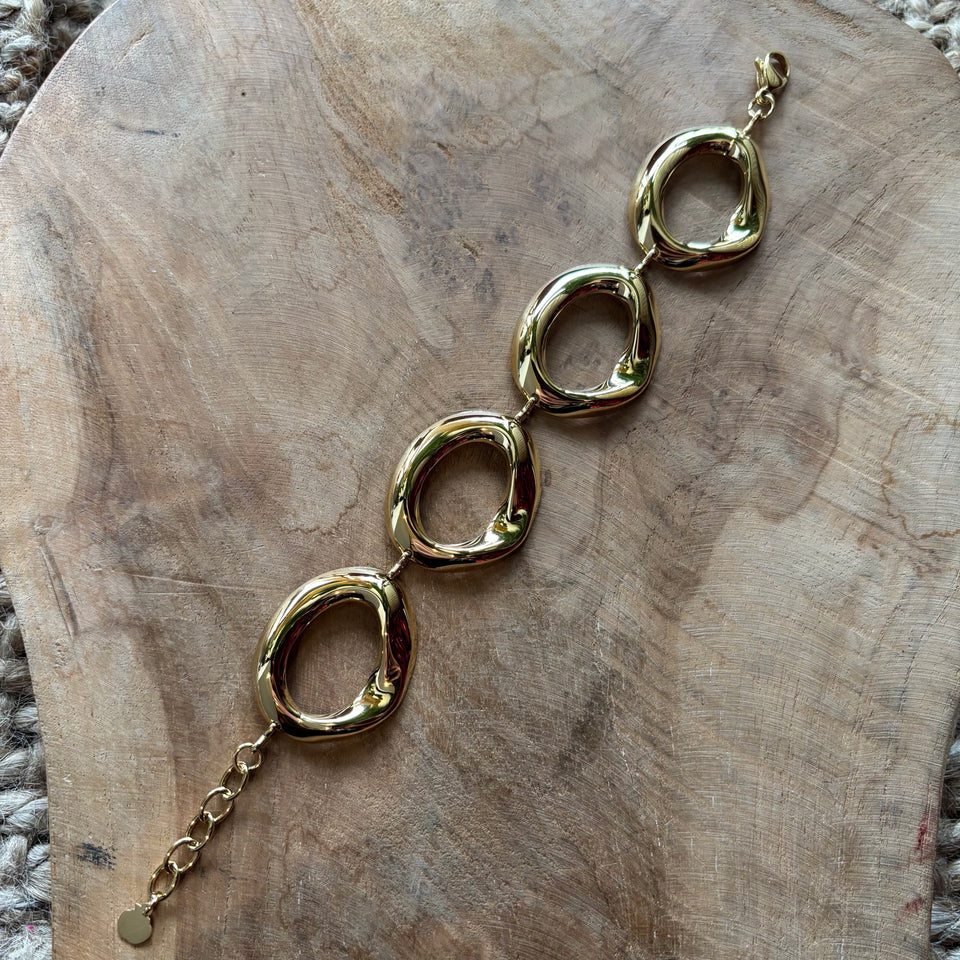 PULSERA CIRCULOS OVALADOS