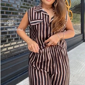 CONJUNTO DE PANTALÓN ÉTNICO MARRÓN