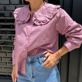 CAMISA CON CUELLO BEBÉ ROSA