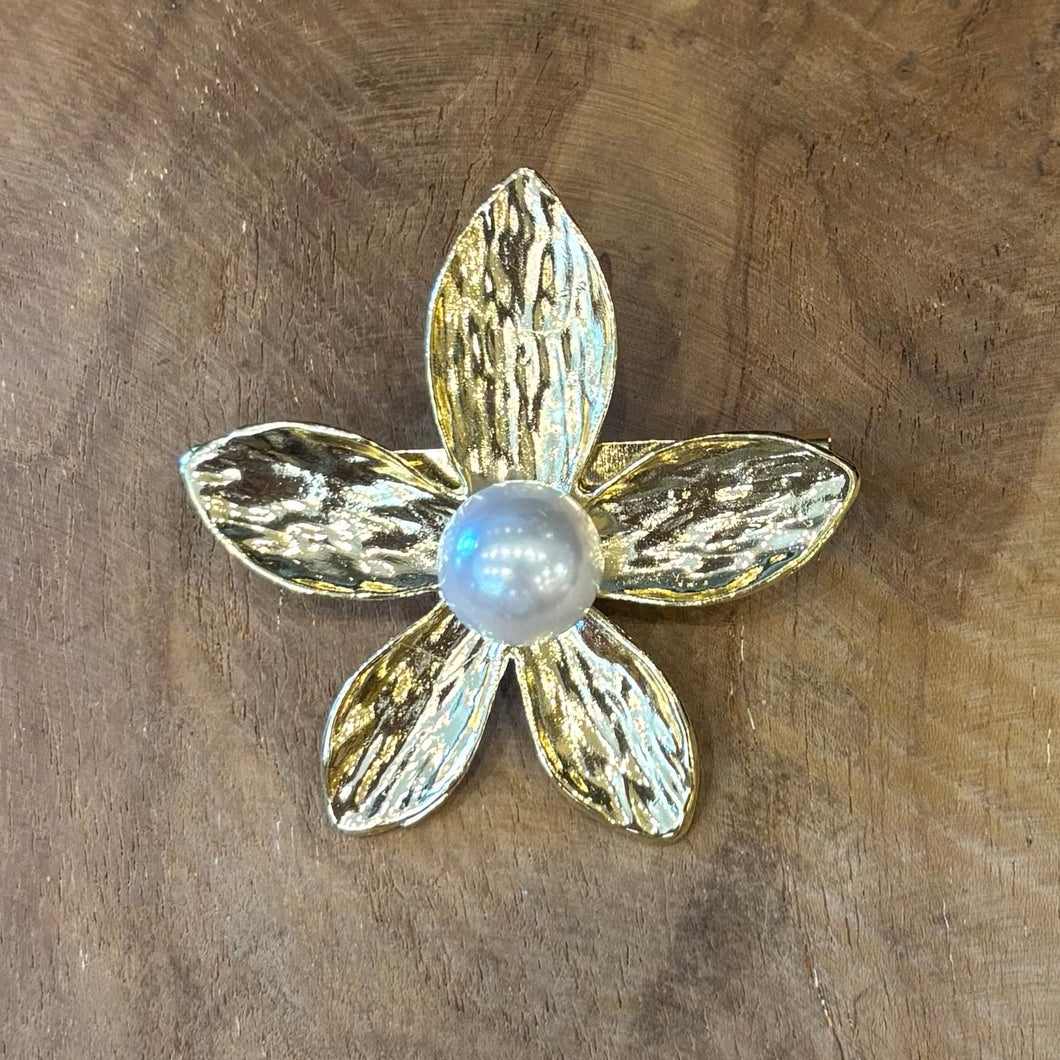 BROCHE FLOR Y PERLA