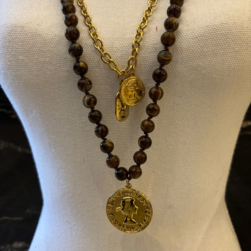 COLLAR MULTI COLLAR MARRON