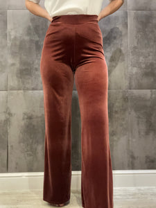 PANTALON DE TERCIOPELO TERRACOTA