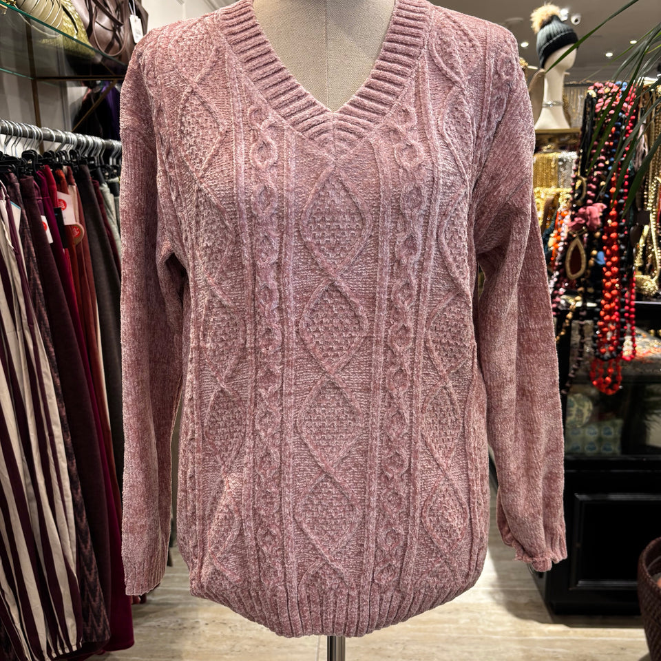 JERSEY CHENILLA ROSA