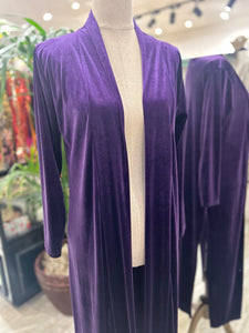 KIMONO TERCIOPELO LARGO MORADO