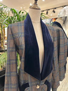 BLAZER CUADROS AZUL MARINO