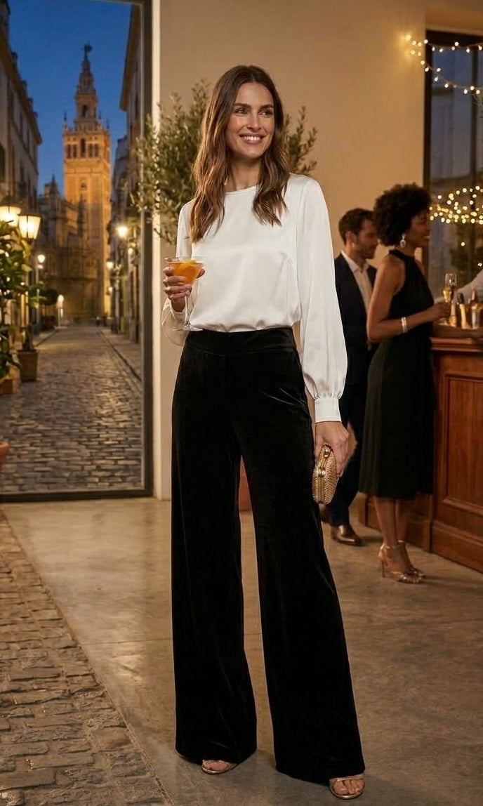 PANTALON TERCIOPELO NEGRO