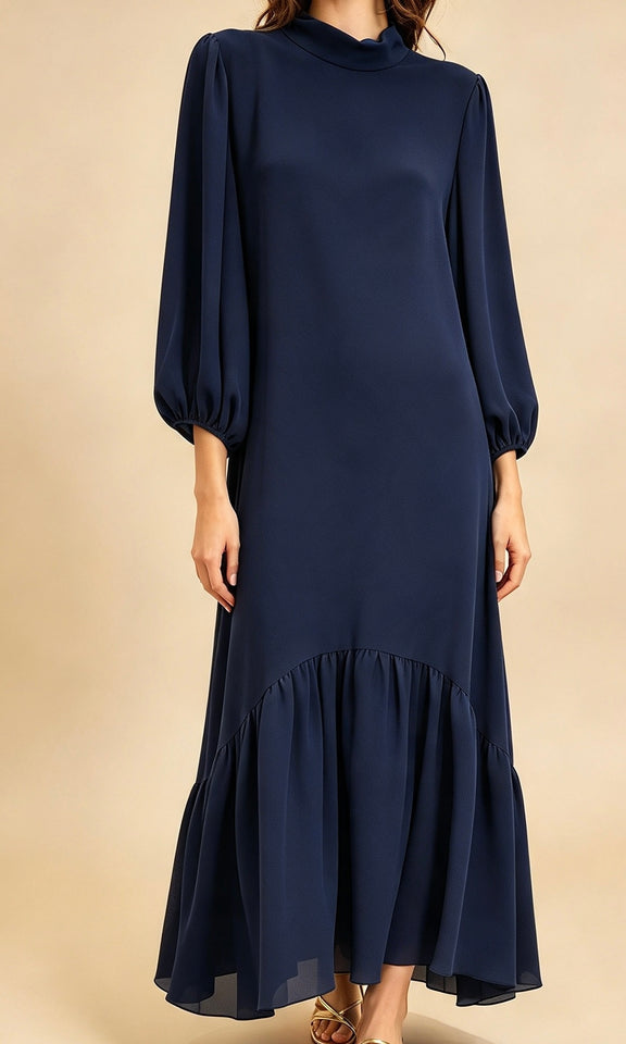 VESTIDO FLORENCIA AZUL MARINO