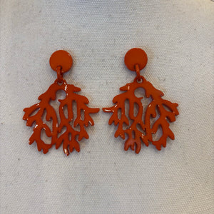 PENDIENTE CORAL NARANJA