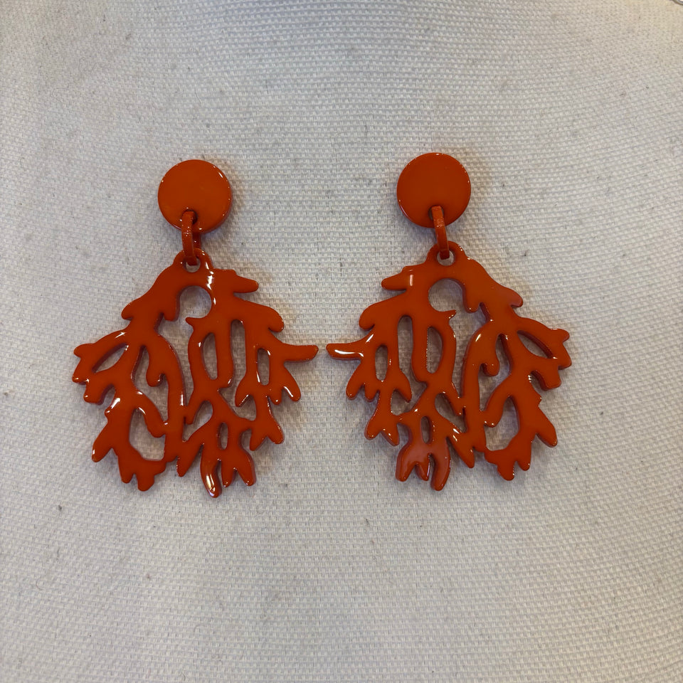 PENDIENTE CORAL NARANJA