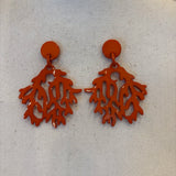 PENDIENTE CORAL NARANJA