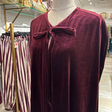 CAPA TERCIOPELO LARGA BURDEOS