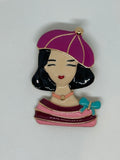 BROCHE MUJER BOINA BUGANVILLA