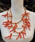 COLLAR CASCADA CORAL NARANJA