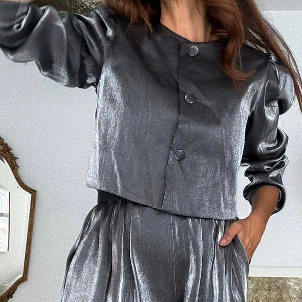 CHAQUETA  TORNASOL PLATEADA