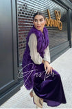 CHALECO PIEL PURPURA