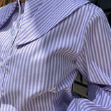 CAMISA DE RAYAS MALVA
