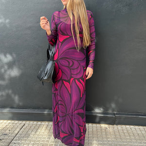 VESTIDO DE TUL ESTAMPADO