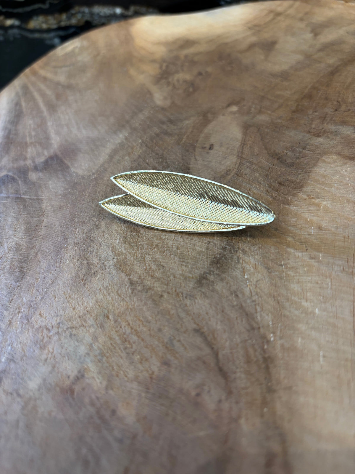 BROCHE DOBLE HOJA