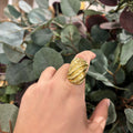 ANILLO OVALADO RAYADO
