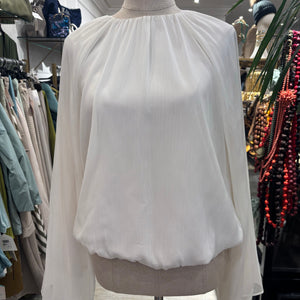 BLUSA BEIGE MANGAS ANCHAS