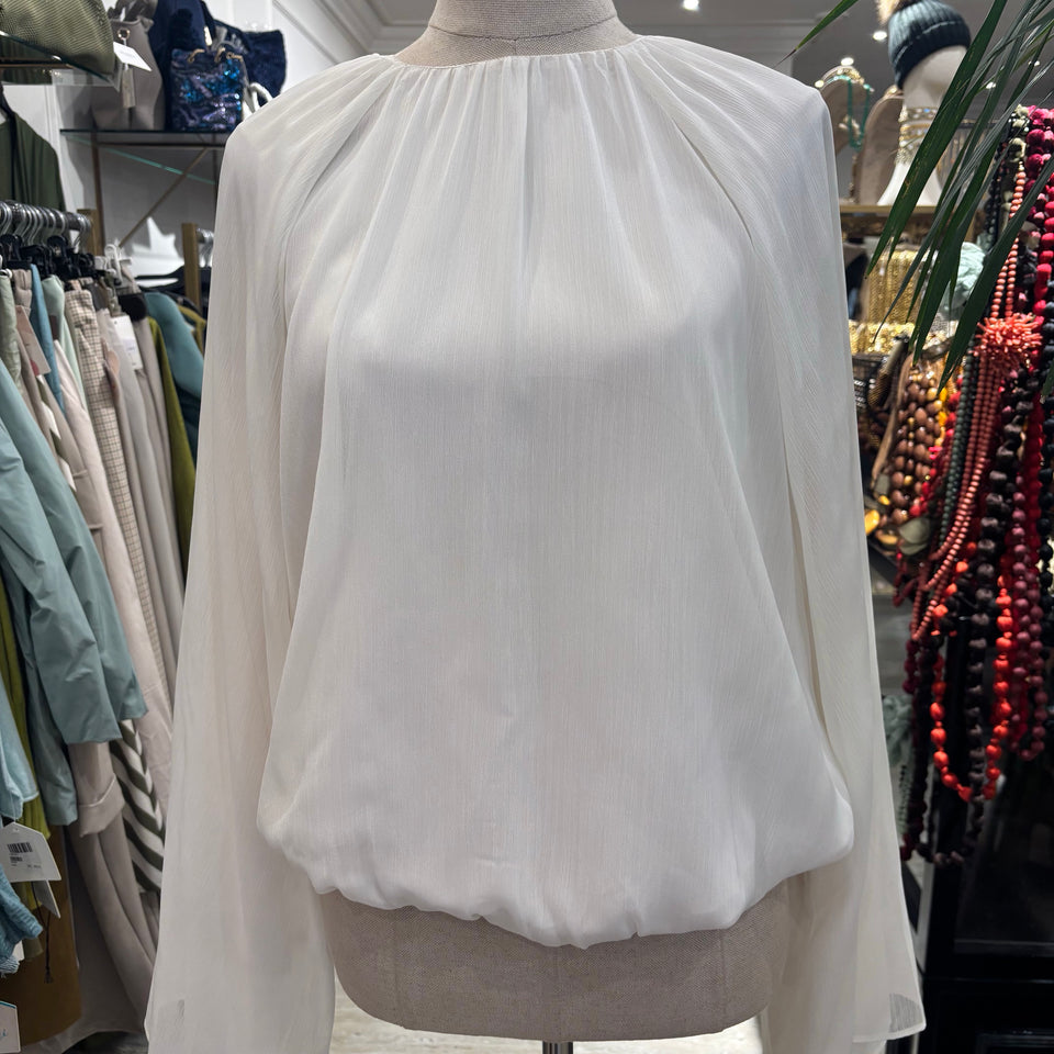 BLUSA BEIGE MANGAS ANCHAS