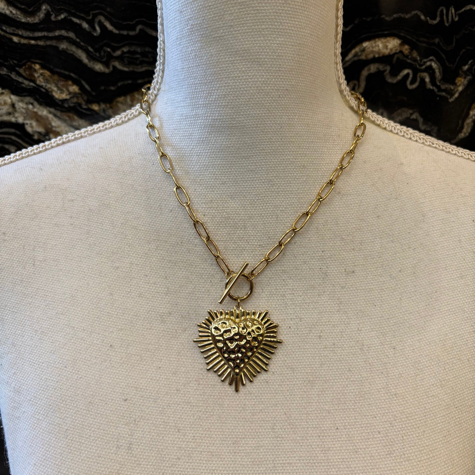 CADENA SAGRADO CORAZON DORADO