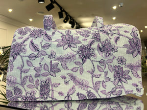 BOLSA ESTAMPADA FLOR MALVA